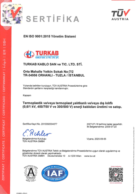 TS EN ISO 9001 2015 Sertifika
